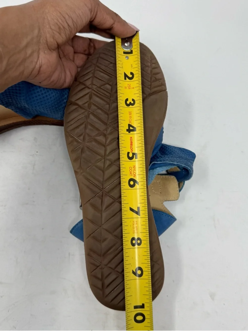 Miz Mooz Leather Ankle-Strap Sandals Fifi Denim Flats Beach Vacay Women’s US 7.5 - Picture 8 of 9